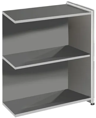 Produktbild von Anbauschrank Artline Transparent breit 2 OH BxTxH 78x38x80cm anthrazit