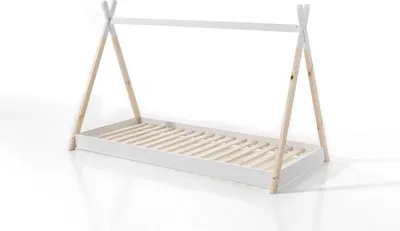 Produktbild von Bett Tipi Liegefläche 90 x 200 cm Weiß/Natur