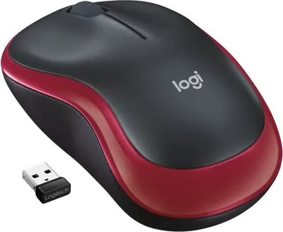 Immagine prodotto di Mouse wireless, Logitech M185, rosso, ambidestro