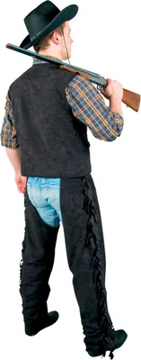 Produktbild von Cowboy Weste schwarz  Neu Karneval Fasching, Größe:52-54