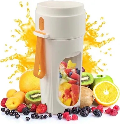 Obrázek produktu pro Přenosný mixér o objemu 450 ml, bez BPA, s 12 noži – nabíjecí, kompaktní a snadno se čistí – ideální pro smoothie, koktejly a mléčné koktejly