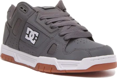 Produktbild von DC Shoes Stag Herren Schnürung Leder Lässige Turnschuhe Grau – 8,5 Großbritannien - 42,5 EU - 9,5 US / Grau