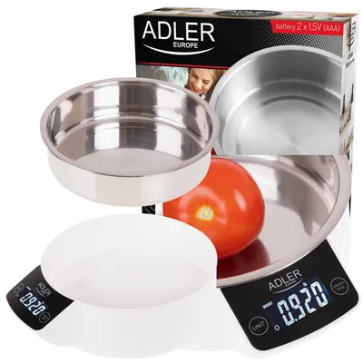 Küchenwaage 5 kg, 900 ml Edelstahlschüssel, LCD, 1 g genau