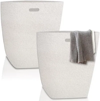 Immagine prodotto di Cesto portabiancheria pieghevole da 90 litri, beige, trasportabile, rinforzato