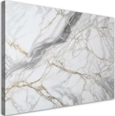 Produktbild von Leinwandbild Grau-Beiger Marmor, abstrakt 90x60 Feeby Weiß bild für die wand bereit zum aufhängen