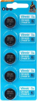 Zdjęcie produktu dla bateria litowa Vinnic CR1620 - 5 sztuk
