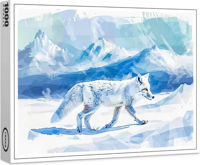 Produktbild von raxxa Premium-Puzzle "Arctic Fox in Snowy Landscape", 1000 Teile