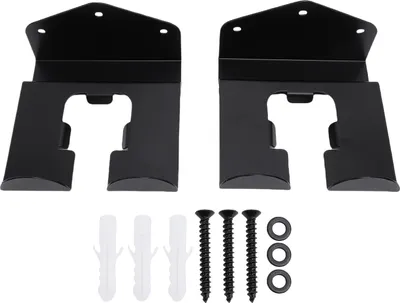 Productafbeelding van Set van 2 grastrimmer-ophangers van staal, omwikkeld met zwart rubber, waterdicht, robuust, geschikt voor onkruidbestrijders