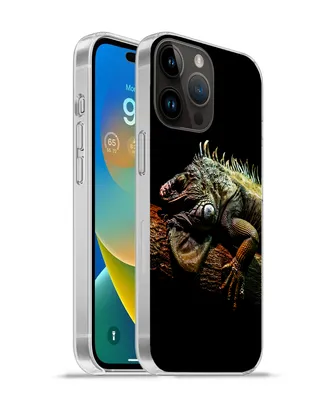 Produktbild von MuchoWow® Handyhülle Schutzhülle Hülle für Apple iPhone 14 Pro - Softcase Tier - Zweig - Schwarz Silikon Softcase Handy Hülle - Umschlag