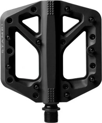 Produktbild von Crankbrothers Stamp 1 Gen 2, Komposite, Nylon, Schwarz, Chromoly-Stahl 4140 (CrMo), Plattformpedale, 100 mm, 100 mm