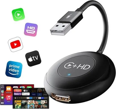 Produktbild von CarPlay Adapter mit HDMI Multimedia, Drahtlos, für Google TV Sticks