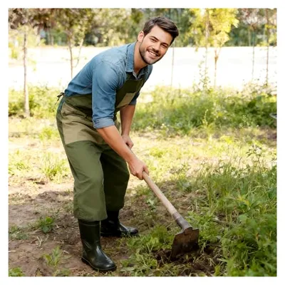 Produktbild von Gartenschürze – wasserdichte, verstellbare Arbeitsschürze mit Taschen für Erwachsene
