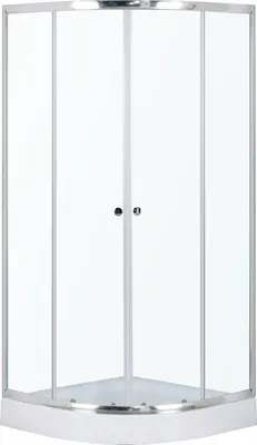 Produktbild von LEO 90 Duschkabine komplett mit Duschwanne mit Ablaufgarnitur , Chromprofile