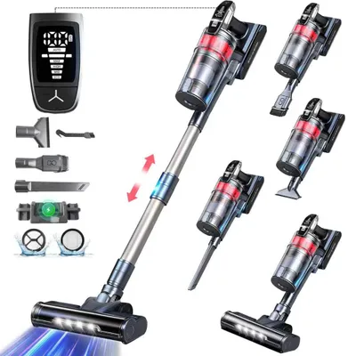 Produktbild von Grenintol V160 Akkustaubsauger 85.000 Pa, 500 W, 65 Min, Stielstaubsauger kabellos für Tierhaare, Teppich & Hartboden