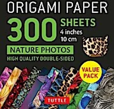Obrázok produktu pre Origami Paper 300 sheets Nature Photo Patterns 4 inch (10 cm)