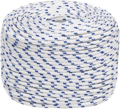 Produktbild von Wetterfestes Kunststoffseil für Boote, 100 m Polypropylen Seil in Weiß, 10 mm schwimmendes Bootsseil
