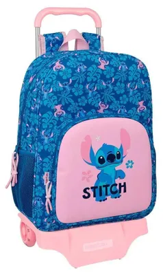 Image de Sac à dos Safta Stitch Lio, 22,5 litres, avec roulettes, bleu. Pour enfants, couleur bleu, taille unique