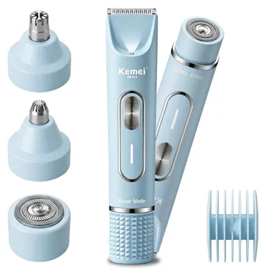 Produktbild von Elektrischer Intimrasierer für Frauen 4-in-1 Dual-Head Bikini-Trimmer Blau