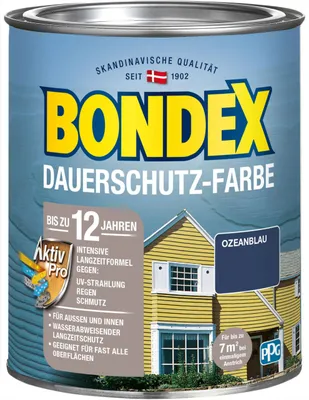 Produktbild von Bondex Dauerschutz-Holzfarbe 750 ml ozean blau