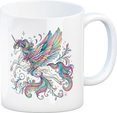 Produktbild von Einhorn in pastellfarben Kaffeebecher