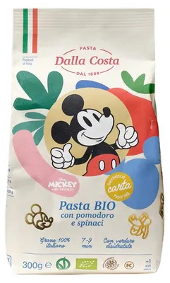 MAKARON (SEMOLINOWY TRÓJKOLOROWY) DISNEY MICKEY BIO 300 g - DALLA COSTA