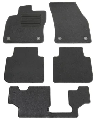 Fußmatten-Set für VW Tiguan 2 Allspace BW2, 09/2017-02/2025, 5-teilig, Schwarz