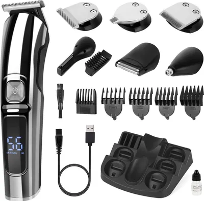 Produktbild von Speed USB Haarschneider set,LED Display Haarscherer für Kinder Männer,Wasserdicht 11 In 1