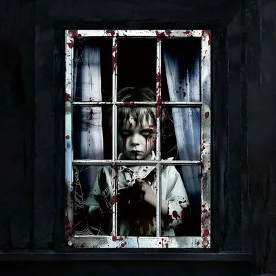 Gruselige Fensterdekoration Halloween 120 x 80 cm