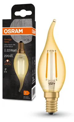 Produktbild von Osram Vintage 1906 LED-Lampe, E14, 2,5W, 220lm, warmweiß, sehr geringer Energieverbrauch