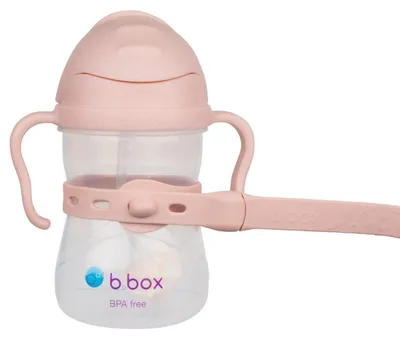 Zdjęcie produktu dla b.box Smycz do bidonu silikonowa różowa