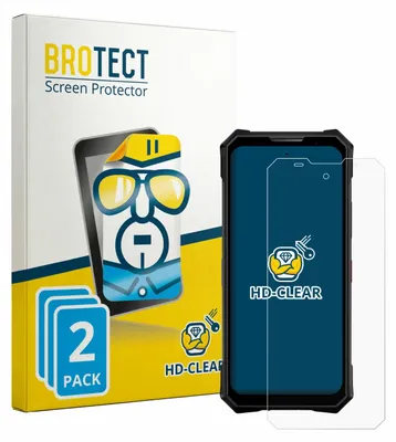 Produktbild von 2x Für Doogee V50 Schutzfolie BROTECT Displayschutz Display Schutz Folie Klar Transparent