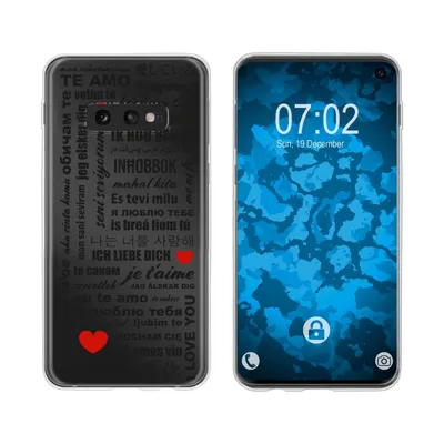 Produktbild von PhoneNatic Case kompatibel mit Samsung Galaxy S10e Silikon-Hülle in Love Wörter M4