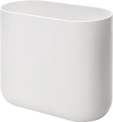 Immagine prodotto di Semplice cestino in plastica per bagno o cucina - Bianco - Design moderno