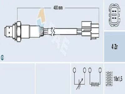 Produktbild von FAE Lambdasonde für VOLVO V40 Kombi (645) vor-Kat Beheizt 77290