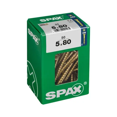 Immagine prodotto di Set di 50 viti in acciaio a testa svasata pozidriv SPAX, Diam.5 mm x L.80 mm