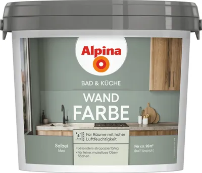 Produktbild von Alpina Bad & Küche Wandfarbe 2,5 Ltr. Salbei