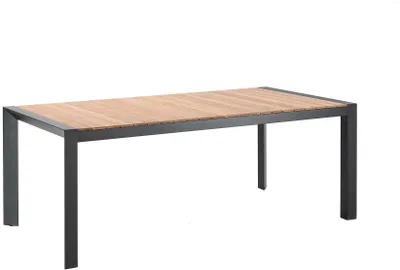Produktbild von Gartentisch Braga Gescova - Aluminium Schwarz mit Teakholz 202x100cm