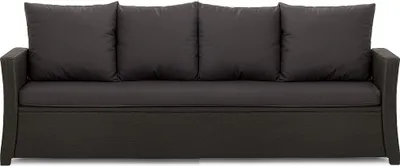 Produktbild von Gartensofa kissen für Polyrattan gartenmöbel Schwarz | Sitzkissen 168x60x7, Rückenkissen 3*56x50 | Outdoor kissen | Kissen für rattansofa 3 sitzer