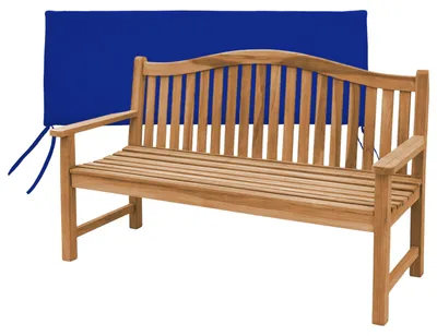 Produktbild von Gartenbank Catania Teak Massivholz Blau 150 cm