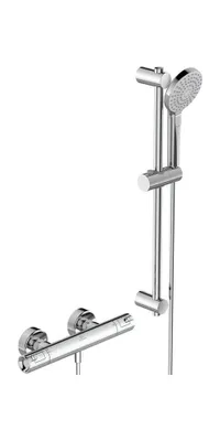 Produktbild von Ideal Standard Brausekombination mit Brausethermostat Ceratherm T50 Aufputz A7217AA Chrom
