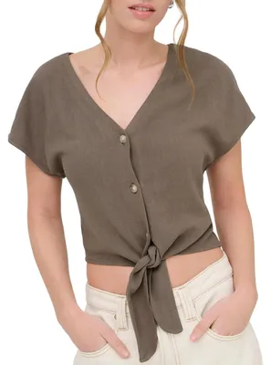 Produktbild von Only Siesta Knot Leinen Bluse Damen