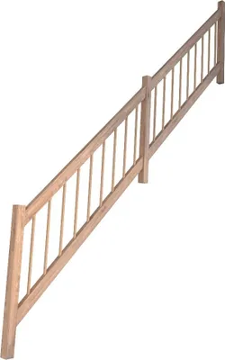 Produktbild von Treppengeländer Modell Lindos 1/4 Gewendelt Eiche-Holz-Holz Design-Rechts