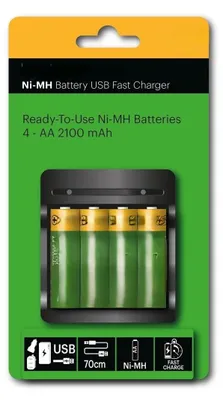 Produktbild von Akku-Ladegerät USB AA 4 x 2100 mAh