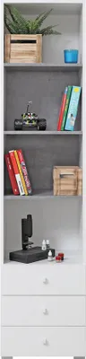 Produktbild von Regalschrank in Beton weiß SEATTLE-133