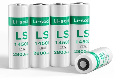 Image de 5 piles LS1450O, 3,6 V, AA, lithium, 2800 mAh, batterie lithium ER1450O de haute performance
