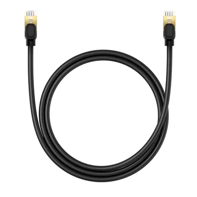 Produktbild von Baseus rychlý síťový kabel RJ-45 Cat.8 40 Gbit/s 1 m kulatý - černý