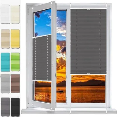 Produktbild von Gordijn für Fenster - Top-Down-Bottom-Up - 52 x 135 cm - Grau