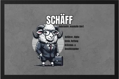 Produktbild von Schäff Begriffsdefinition Design Fußmatte - Chef Büro Kollegen Humor