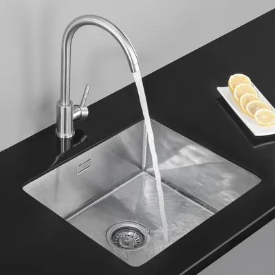 Produktbild von CECIPA Edelstahl Küchenspüle Einbauspüle Spülbecken Spülen mit Ablaufgarnitur 50cm × 44cm，Aufliegende und Flachbündige Montage