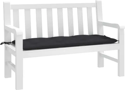 Produktbild von "2026 Promotion" Gartenbank-Auflage Schwarz 120x50x7 cm Oxford-Gewebe - Gartenmöbelauflagen CC21973